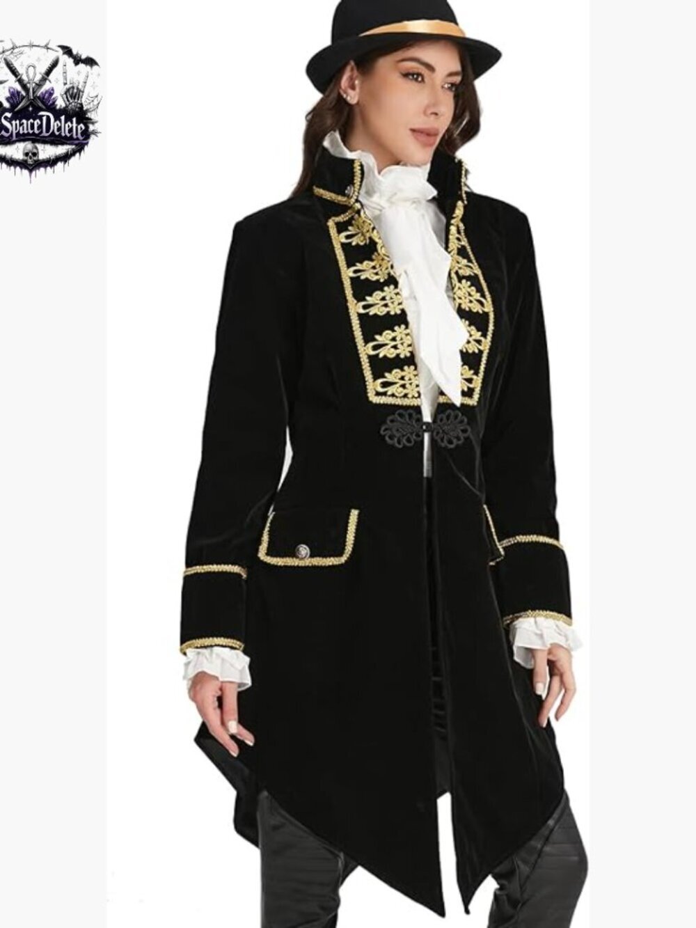 Steampunk Victorian Gothic Tailcoat Jacket Velvet Costume Masquerade
